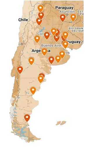 Mapa de participación nacional