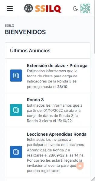 Vista de la aplicación PILI en pantalla 1